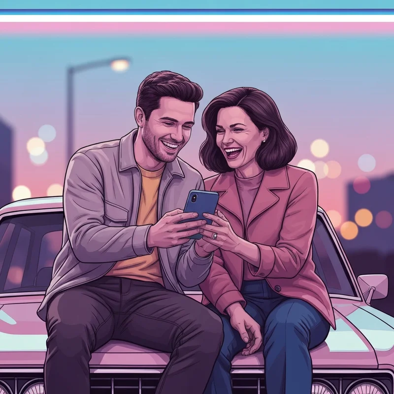 A girl and her best male companion laughing together, perfectly illustrating the vibe of guy friend quotes.