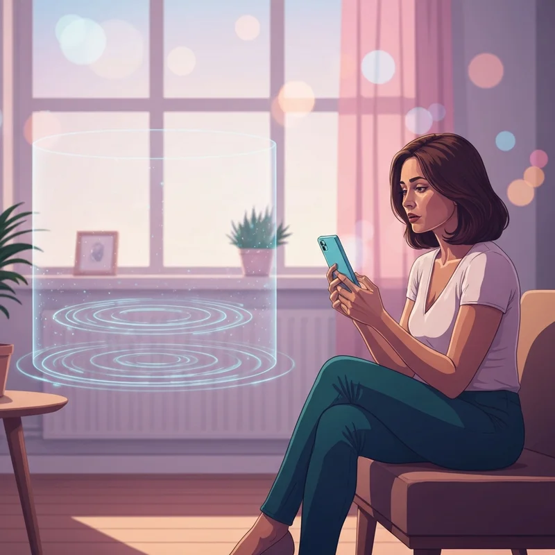 A woman securing her privacy while learning how to hide the friends in facebook.