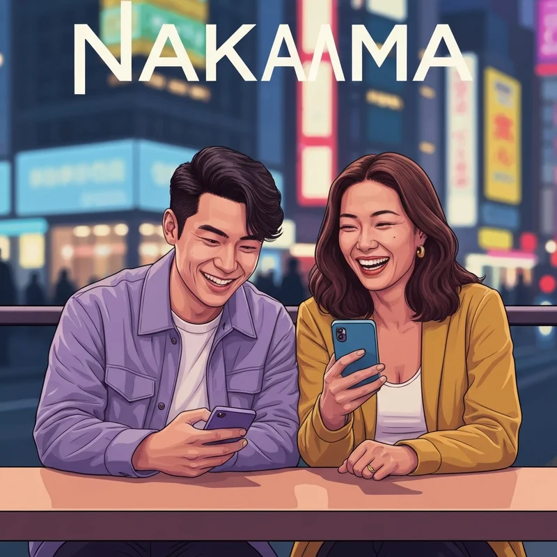 Two close friends sharing a moment in Tokyo, illustrating the concept of a japanese friend in Japanese.