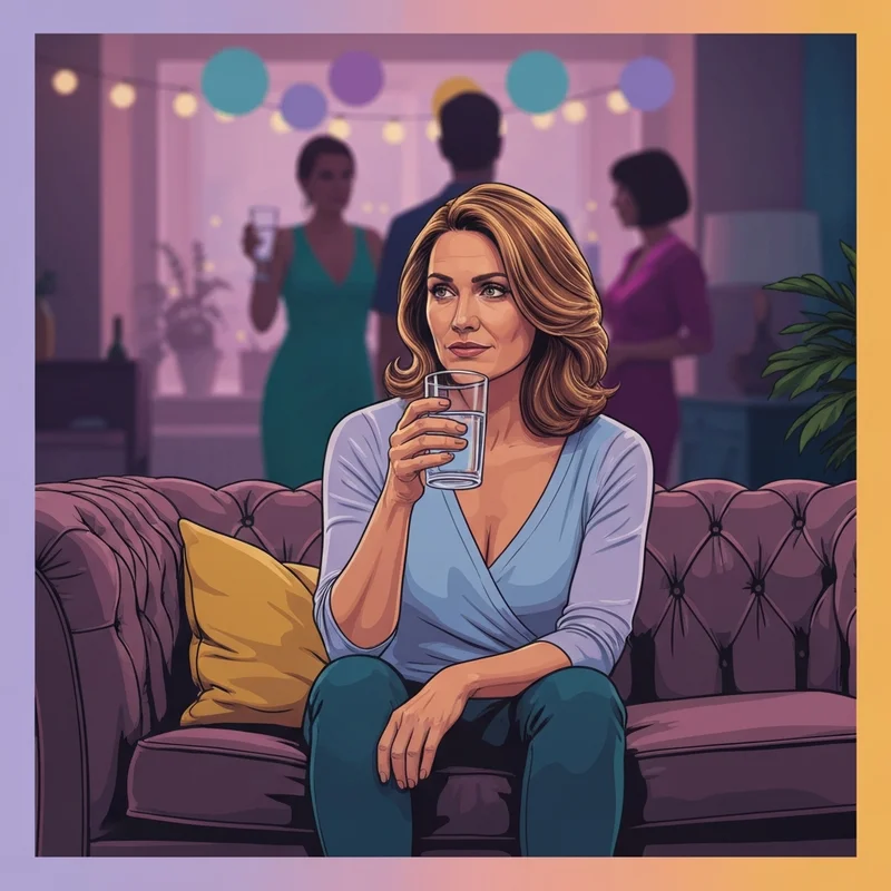 A woman reflecting on her journey away from being the fun bobby friends archetype to find her authentic self.