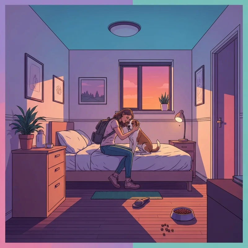 A woman and her dog find safety in one of many pet friendly homeless shelters designed to keep families together.