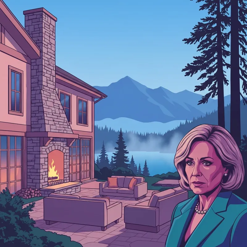 A romantic evening view of the luxury mountain getaway at Friends Lake Inn in the Adirondacks.