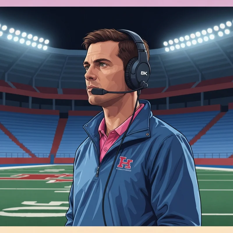 The new Buffalo Bills head coach Joe Brady standing on the sidelines preparing for a game.