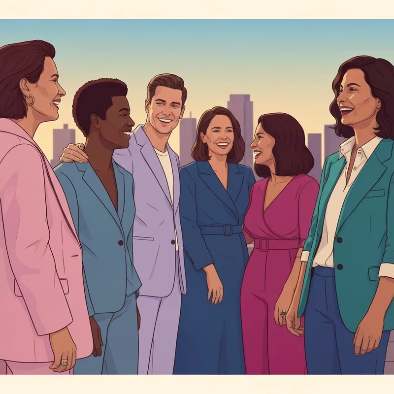 A group of friends laughing together, embodying the slangy aspirations for a group of friends nyt.