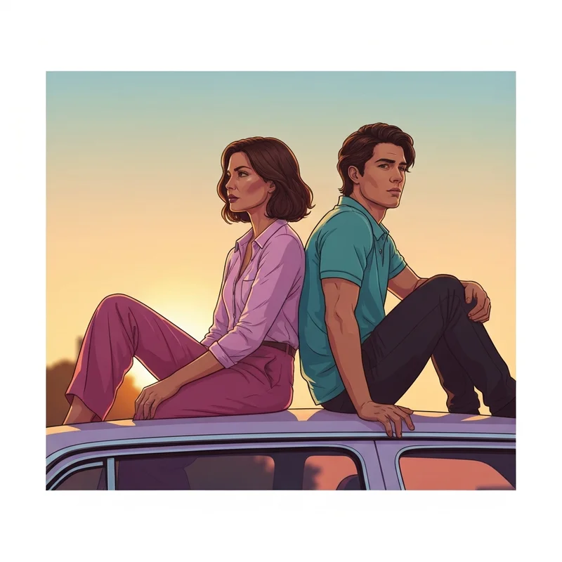 A visual representation of the emotional tension often found in a let's just be friends film.