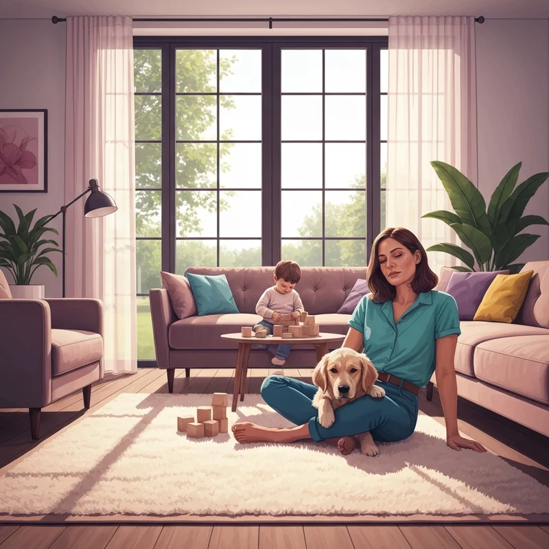 A family enjoying a safe and clean living room after professional eco friendly carpet cleaning.