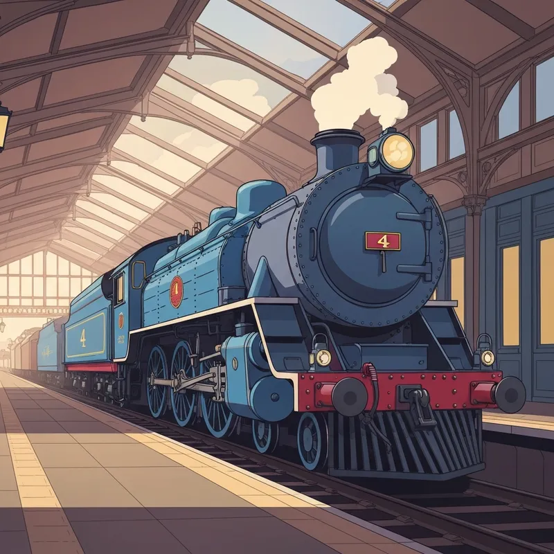 A detailed view of the iconic thomas friends gordon locomotive resting at the station.