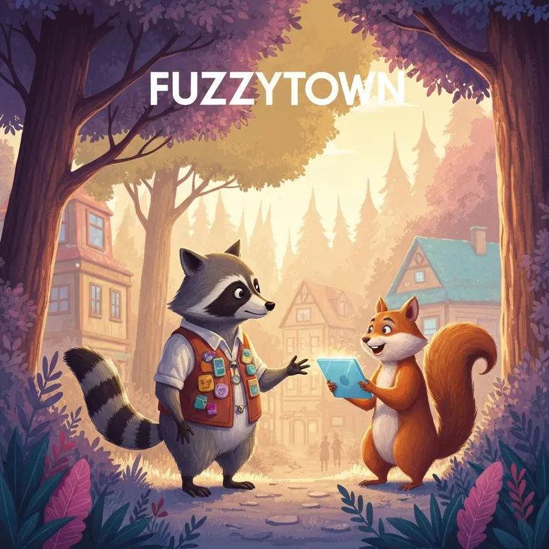 A scene from the Carl the Collector Paula episode showing inclusive play in Fuzzytown.