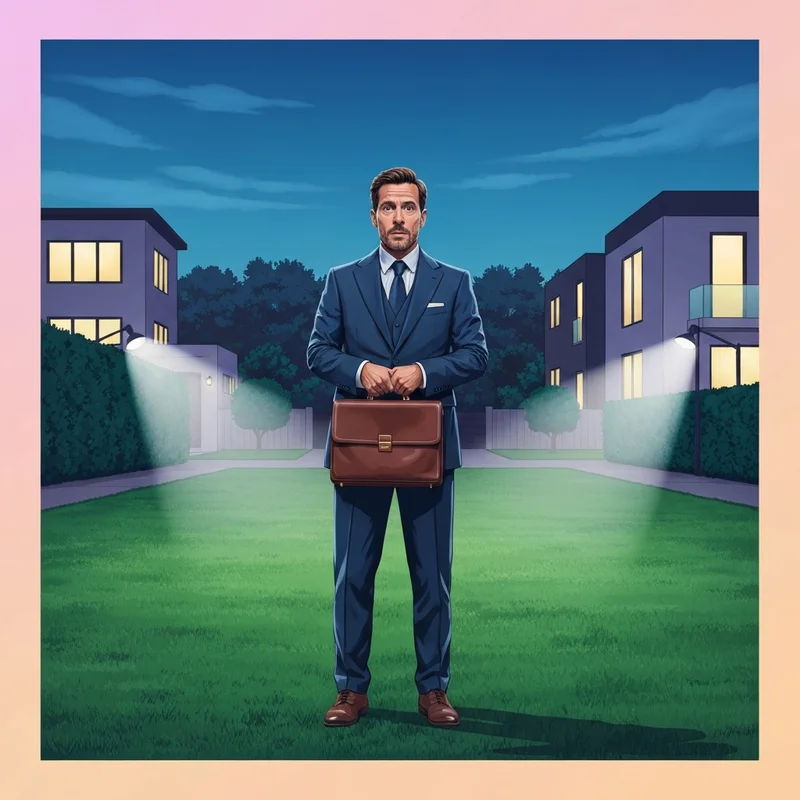 A man experiencing social pressure in Your Friends and Neighbors Season 1 Episode 6.