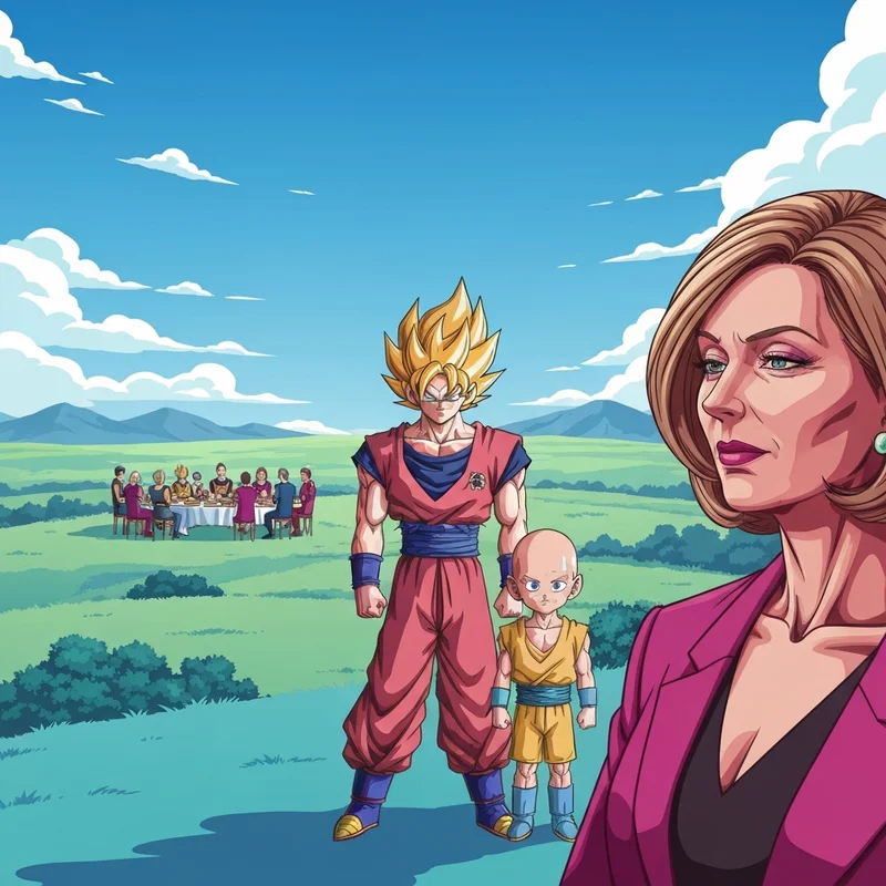 The iconic cast gathered during the events of dragon ball yo son goku and his friends return.