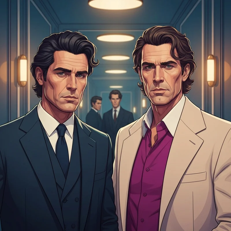 A visual representation of the uncanny resemblance and facial geometry shared in the rupert friend orlando bloom doppelganger phenomenon.