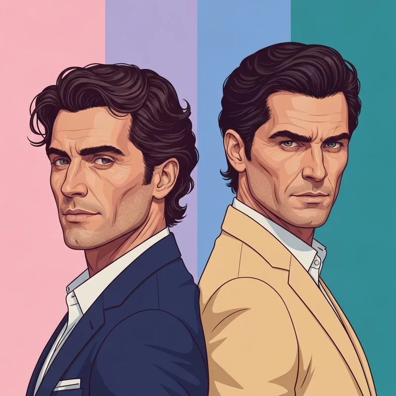 A comparison of the facial features involved in the orlando bloom rupert friend doppelgänger phenomenon.