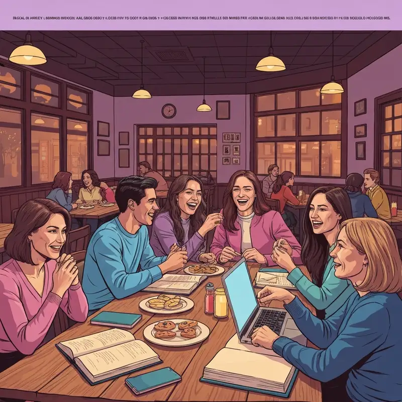 A group of Missouri S&T students enjoying various Rolla deals with friends at a local establishment.