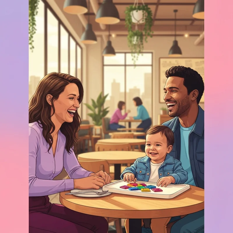A happy family enjoying a meal at one of the best kid friendly restaurants near me.