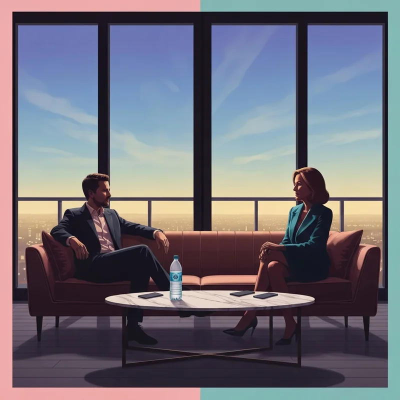 Two friends sitting in a luxury setting reflecting on the history of being a jonathan kims friend.