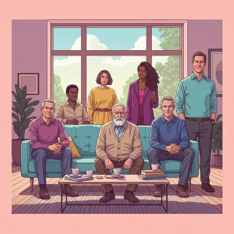 The cast of shrinking season 3 sharing an emotional moment in a sunlit living room.