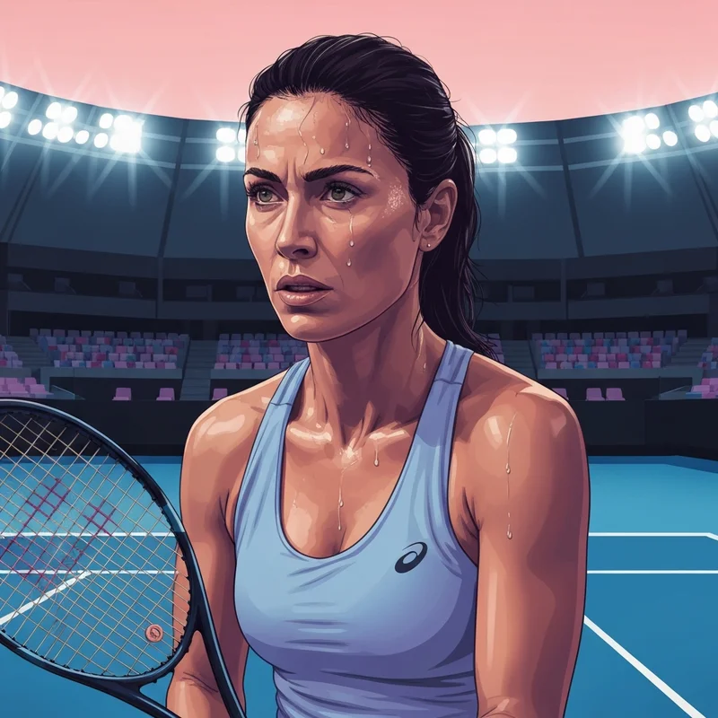 Jessica Pegula during her historic 2026 Australian Open quarterfinal match.