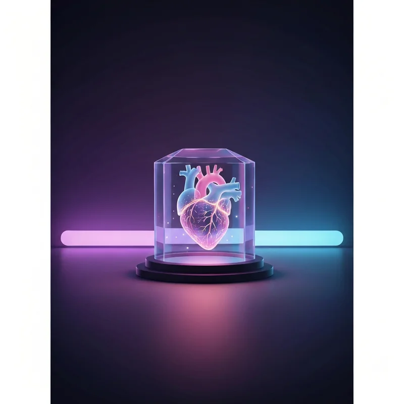 A digital representation of a heart for a Ray J health update article.