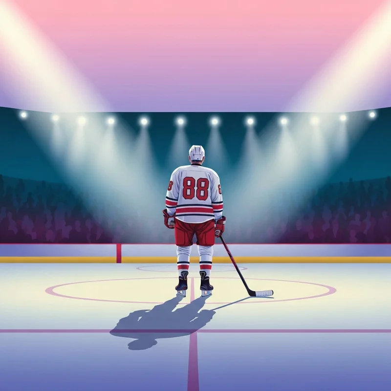 Patrick Kane celebrating a goal for the Detroit Red Wings, symbolizing his historic comeback and pursuit of the US-born scoring record.