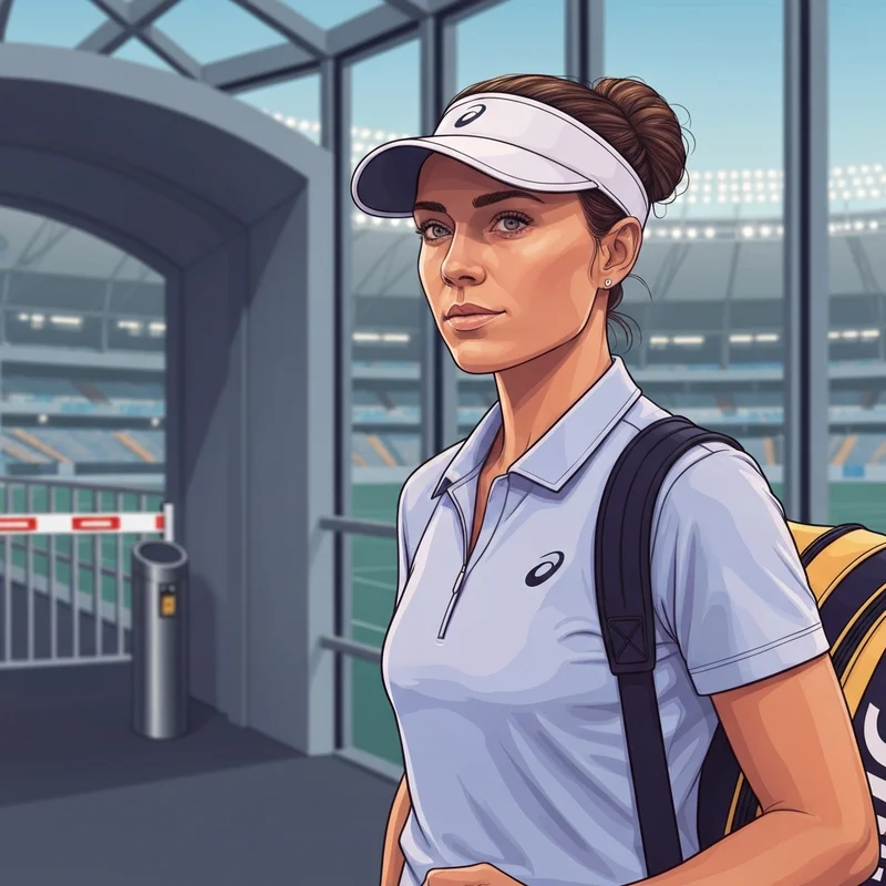 Iga Swiatek preparing for a match, embodying the mental fortress needed for a Career Grand Slam.