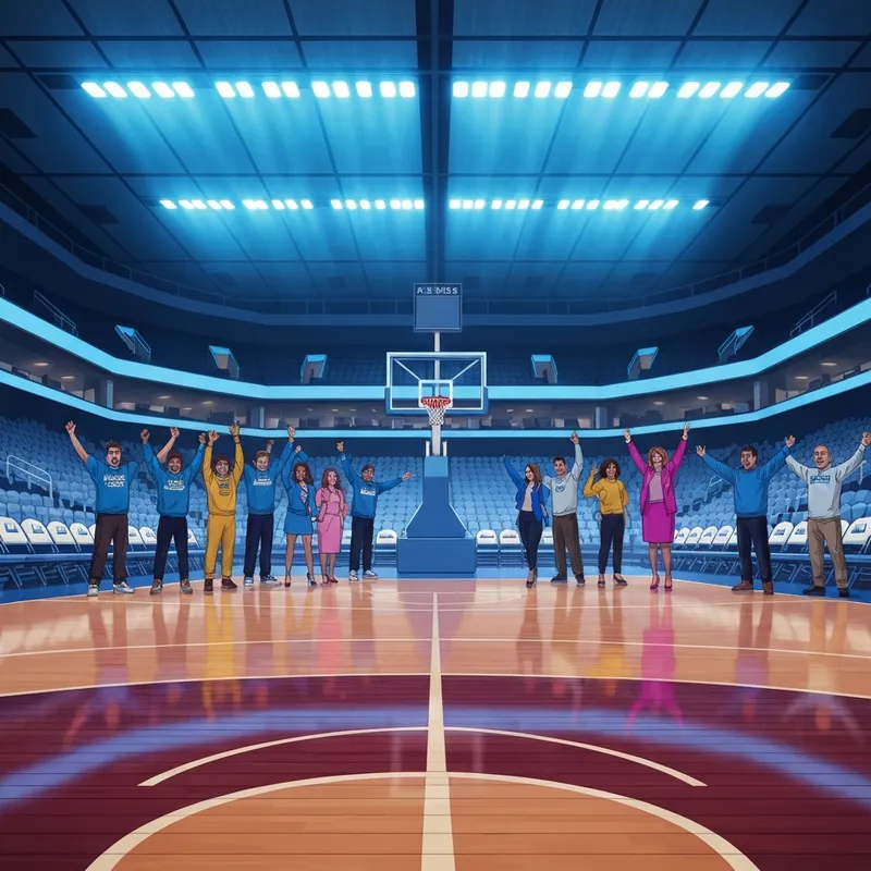 A high-energy crowd of fans supporting creighton basketball at a major arena.