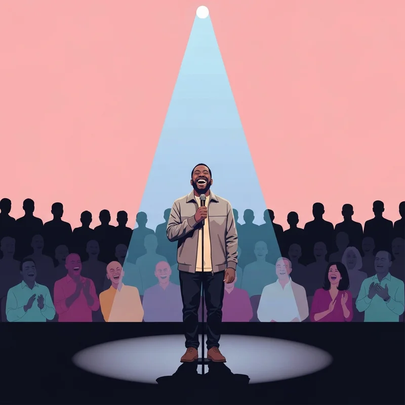 A high-energy performance from the Mike Epps Delusional Netflix special in a crowded theater.