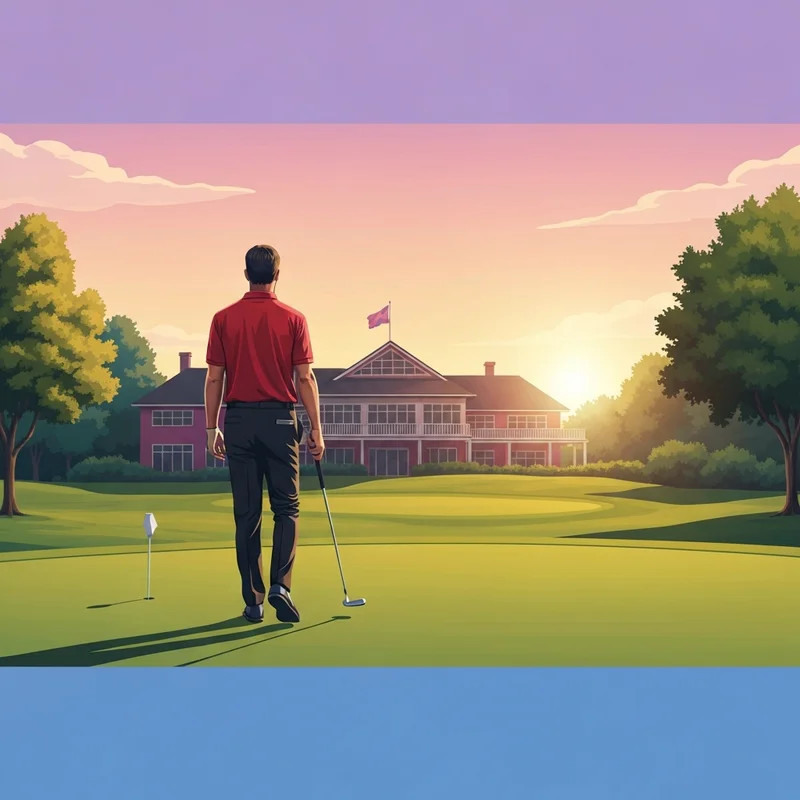 Professional golfer Patrick Reed walking on a golf course during his transition back to the PGA Tour.