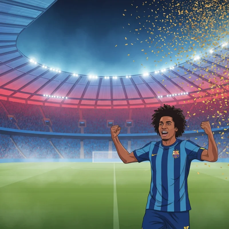 The vibrant atmosphere of the Barcelona vs FC København match at the Spotify Camp Nou stadium.