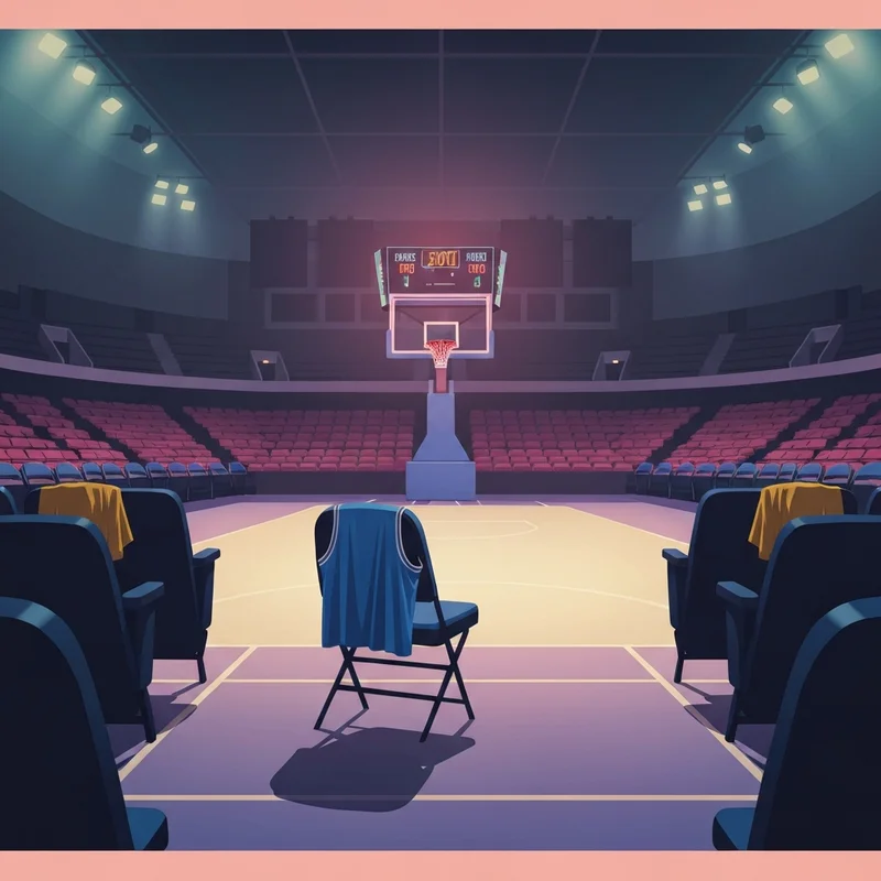 An emotional view of an arena bench representing the resilience of uconn women's basketball during an injury crisis.