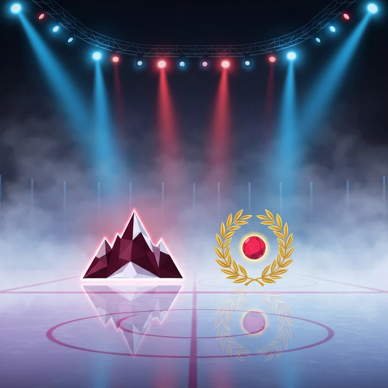 A dramatic visualization of the high-stakes atmosphere surrounding the avalanche vs senators hockey game.