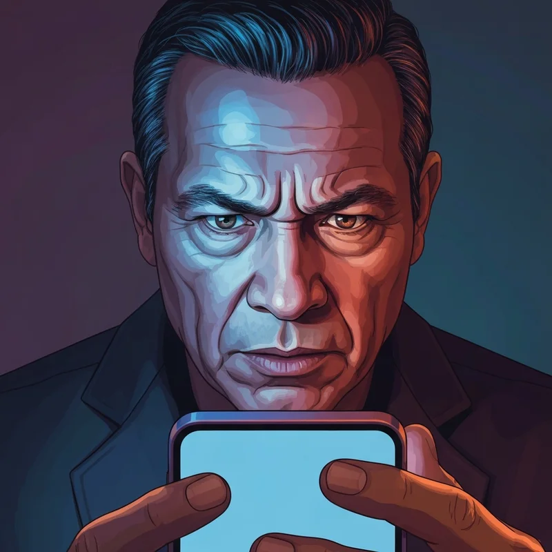 John Leguizamo looking into a smartphone camera representing the viral ICE controversy video.