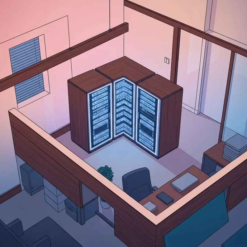 A professional ubiquiti home network setup in a modern office.