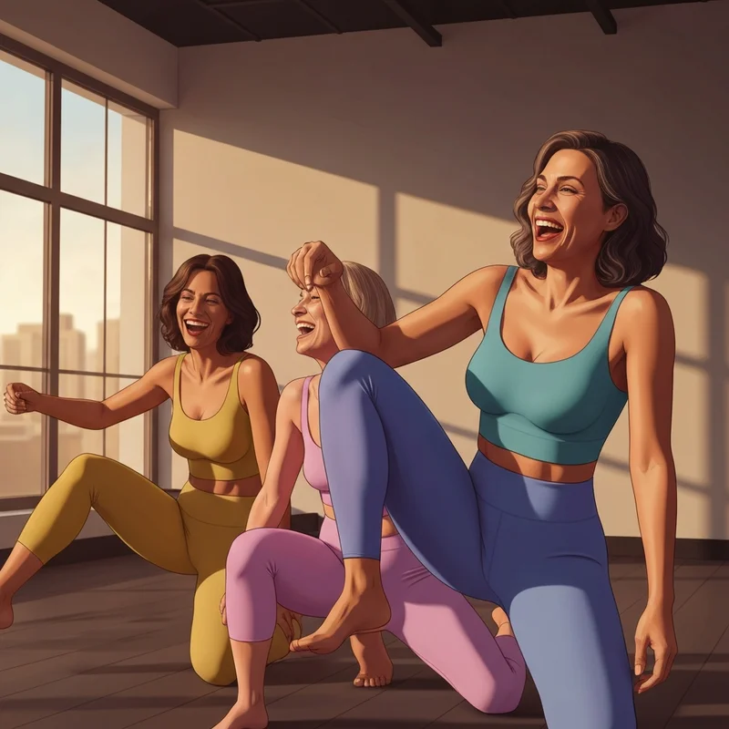 A group of women wearing supportive and stylish target sports bra sets in a modern gym setting.
