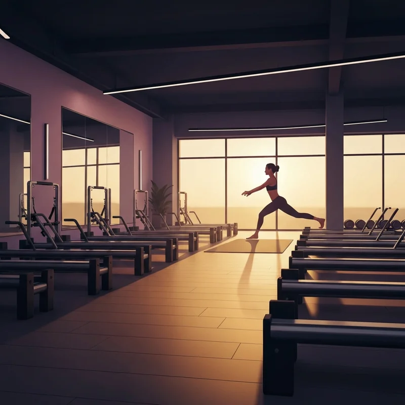A sleek Megaformer machine in a modern studio setting for transform pilates.