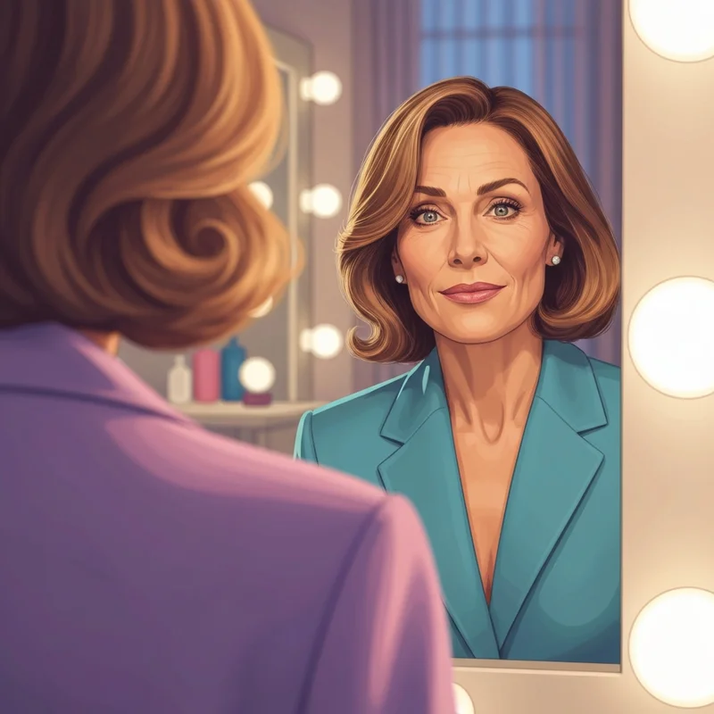 A confident woman in her 40s showcasing the natural lift achieved with marionette lines botox.