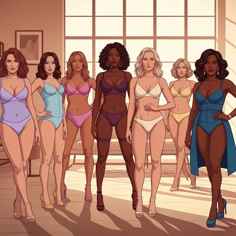 A group of confident women showing off stylish finds from a plus size bra sale in a sunny loft.