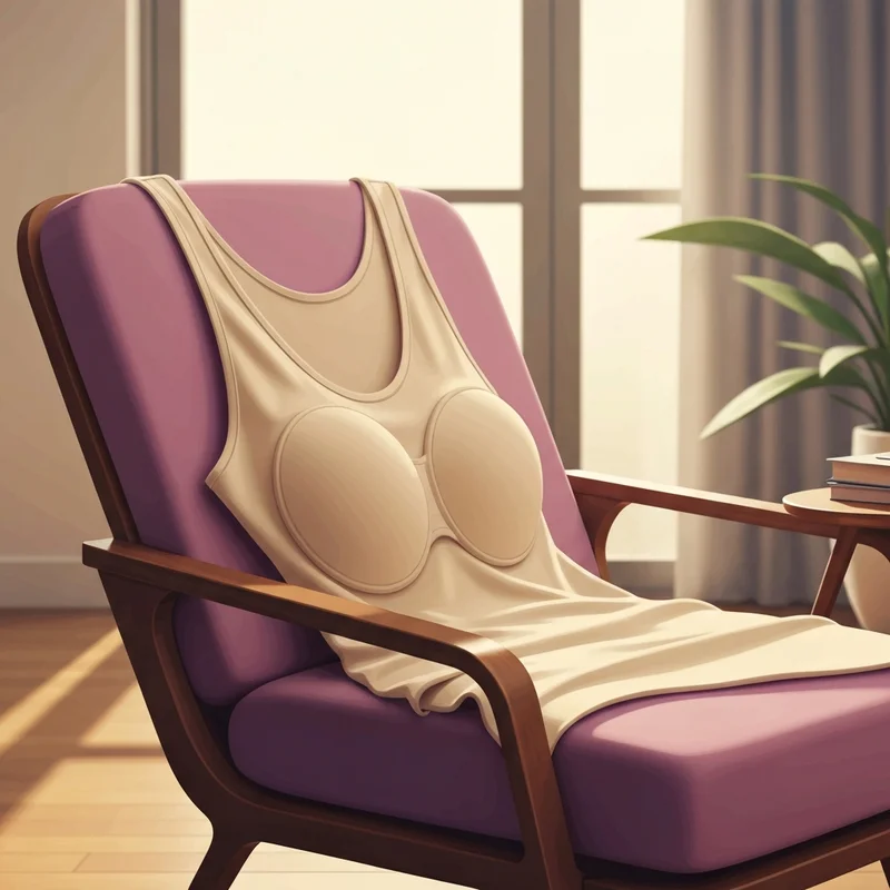 A cream-colored bra tank displayed in a modern, sunlit room, emphasizing comfort and minimalist style.