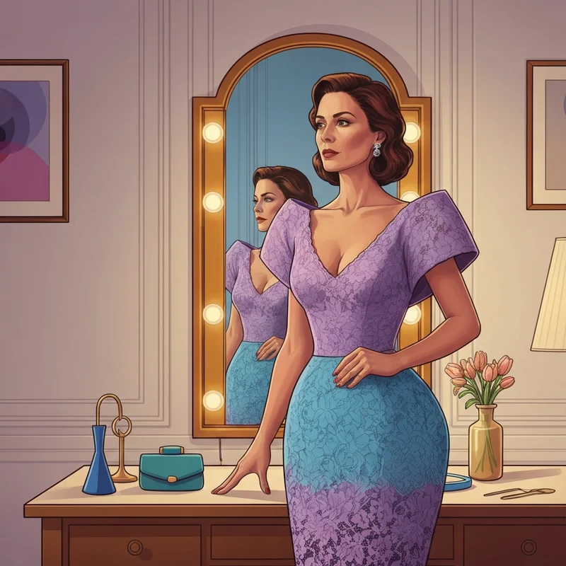 A woman experiencing the confidence of rago shapewear in a vintage-inspired luxury setting.