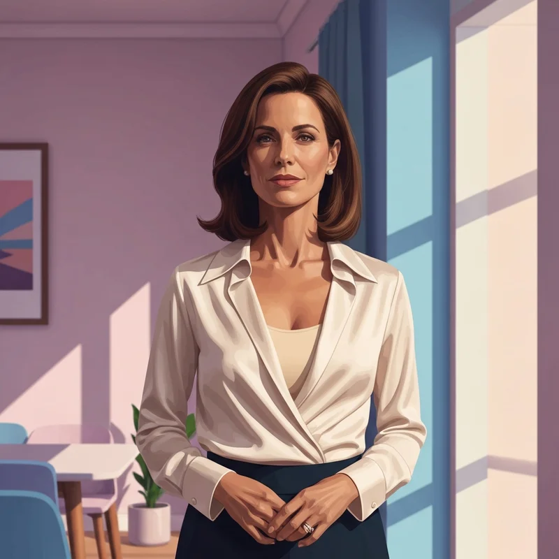 A confident woman wearing professional attire supported by a perfectly fitted wire bra.