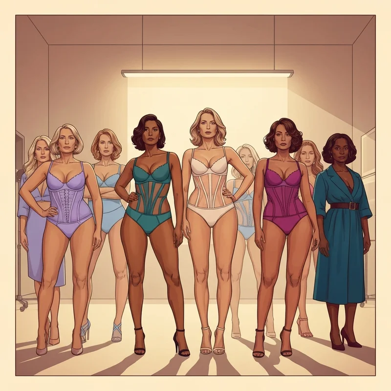 A group of women wearing supportive lingerie, exploring what's the largest bra size for their bodies.