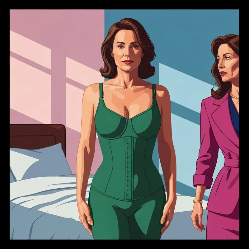 A modern woman experiencing comfort and confidence in the best bra for heavy breast size with wide straps and high support.