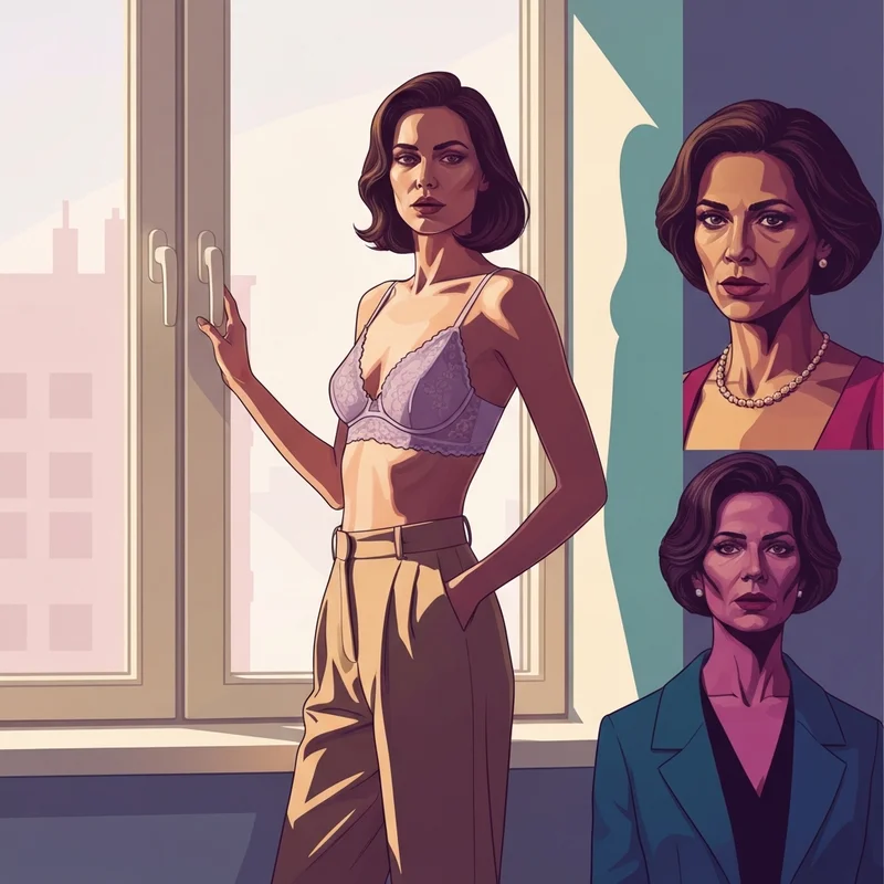 A woman confidently posing in a perfectly fitted bra representing the smallest bra cup size.