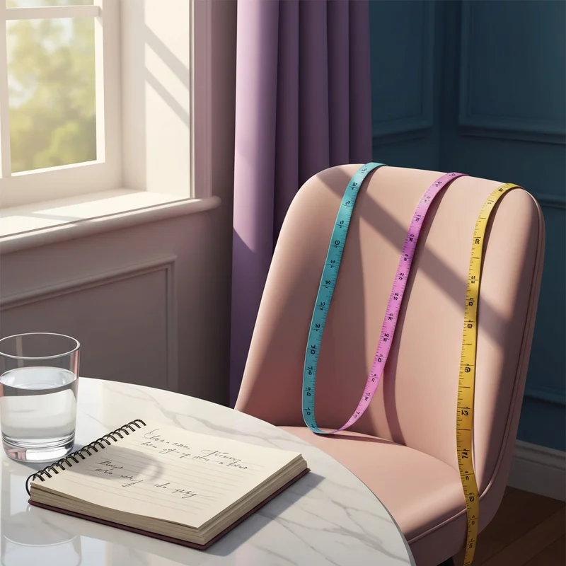 A serene setup for using a bra measurement chart canada to find the perfect fit.