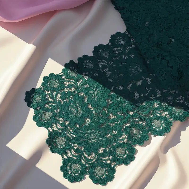 A close-up view of the intricate Italian lace and soft textures of a high-quality cosabella bra.