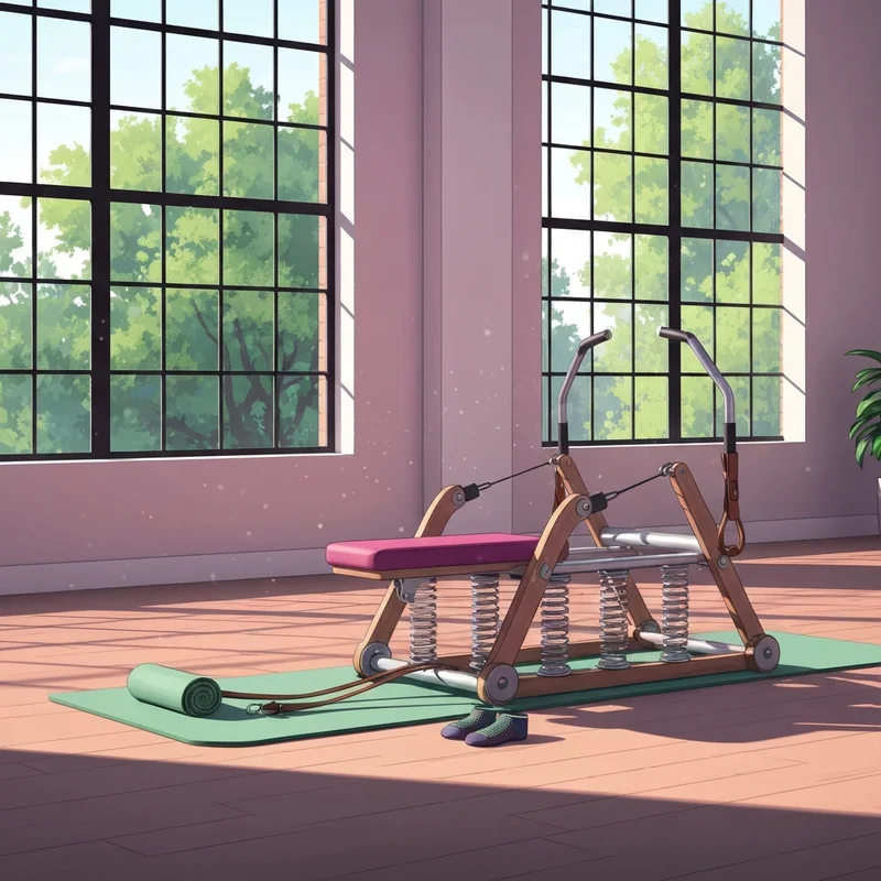 A sun-lit boutique fitness studio featuring a modern reformer for pilates knoxville tn.