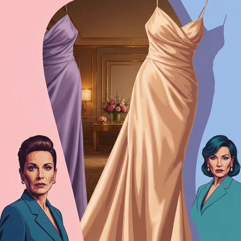 The best strapless shapewear creates a flawless silhouette under a luxury champagne silk gown.