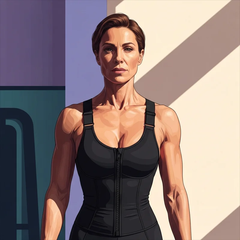 A woman wearing a high-impact shefit sports bra for maximum bounce control during a workout.