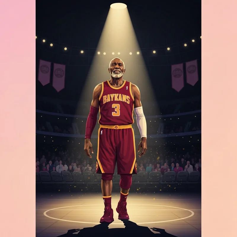A cinematic representation of a LeBron James Cavaliers Return showcasing legacy and emotional homecoming.