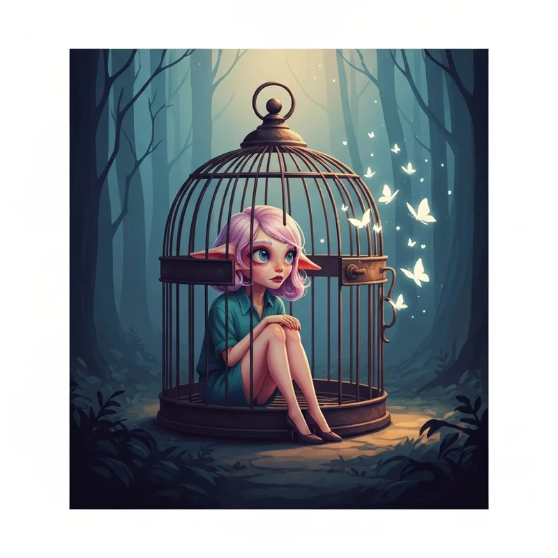 A pensive and artistic visual representation of the themes found in Melanie Martinez Possession.