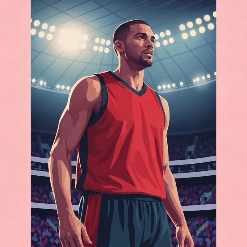 A professional portrait of Matas Buzelis standing on the court of the United Center.